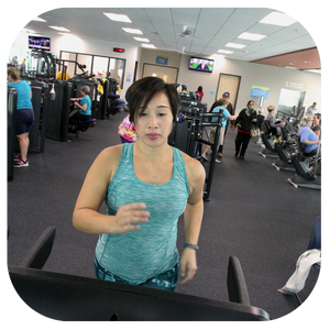 A man uses cardio equipment at a vb rec center.